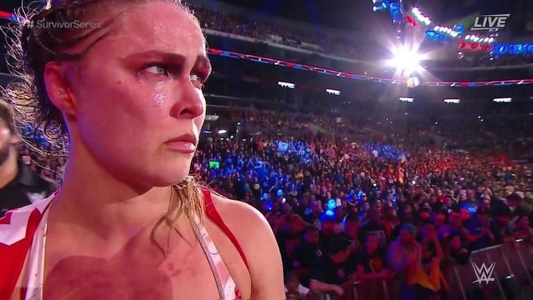The crowd has started to boo her already.